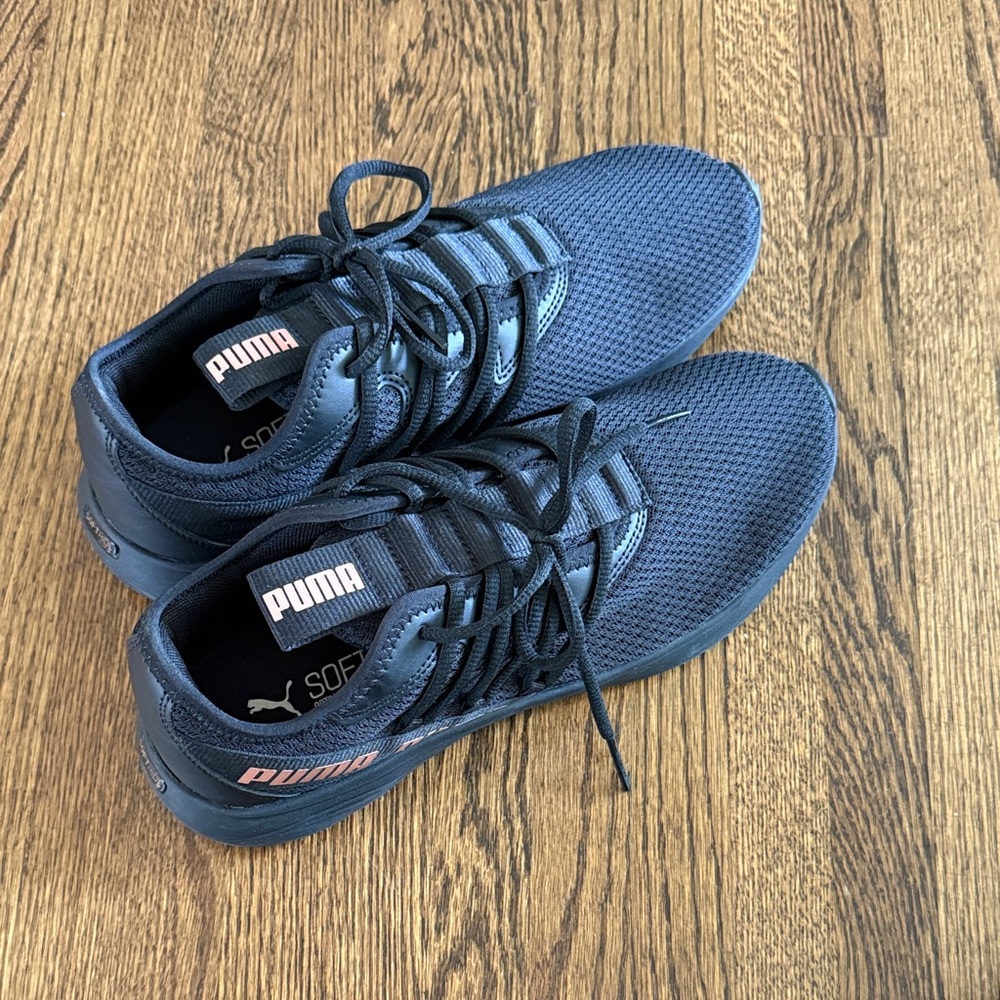 Puma Black Mesh Sneakers